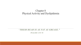 Chapter 8 Physical Activity and Dyslipidemia