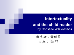 Intertextuality and the child reader