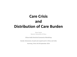 Care Crisis and the Distribution of Care Burden