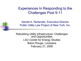 Experiences In Responding to the Challenges Post 9