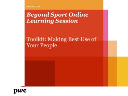 Beyond Sport Online Learning SessionToolkit: Making