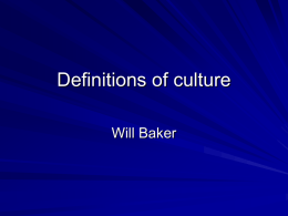 Definitions of culture