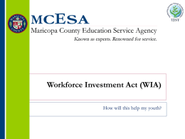 Workforce Investment Act