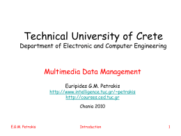 Technical University of Crete Department of Electronic and