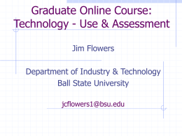 Graduate Online Course: Technology