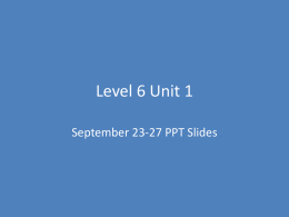 Level 6 Unit 1 - Everett School District