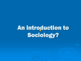 An introduction to Sociology?