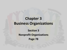 Chapter 3 Business Organizations