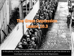 The Great Depression Lesson 10.3