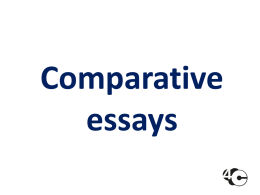 Comparative essays