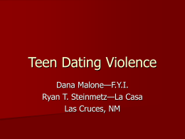 Teen Dating Violence - New Mexico State University