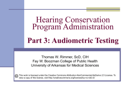 Hearing Conservation Program Administration