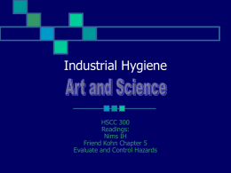 Industrial Hygiene - Western Carolina University