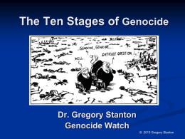 Predictors of Genocide - Genocide Watch Home Page