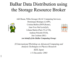 BaBar Data Distribution using the Storage Resource Broker