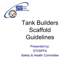 Tank Builders Scaffold Guidelines