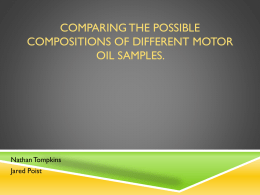 Comparing the possible compositions of different Motor Oil