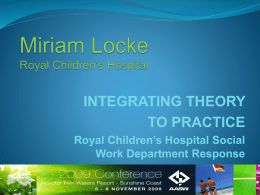 Miriam Locke Royal Children’s Hospital