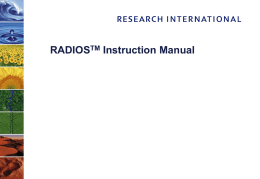 Radios Instruction Manual