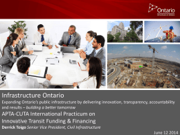 Infrastructure Ontario - American Public Transportation
