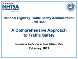 National Highway Traffic Safety Administration Traffic
