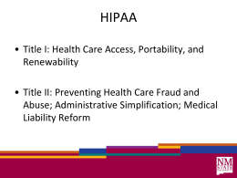 HIPAA - New Mexico State University