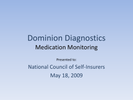 An Introduction to Dominion Diagnostics, LLC