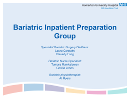 Bariatric Inpatient Preparation Group