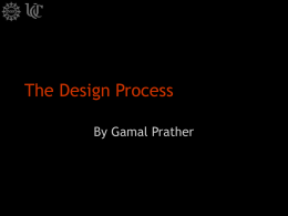 The Design Process - University of Cincinnati