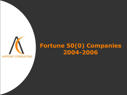 Fortune 50(0) - Antony Consulting