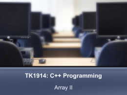 TK1914: C++ Programming