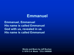 Emmanuel - Worship Lyrics