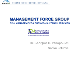 MANAGEMENT FORCE GROUP RISK MANAGEMENT & EHSS CONSULTANCY