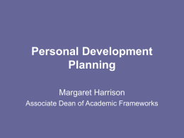Personal Development Planning