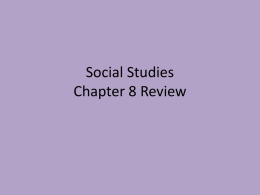 Social Studies Chapter 4 Review