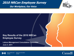 2010 NRCan Employee Survey Customizable