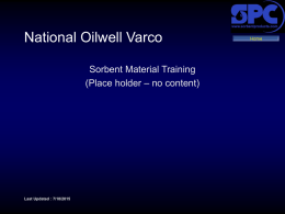National Oilwell Varco - SPC Sorbent Products