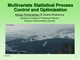 Multivariate Statistical Process Control and Optimization
