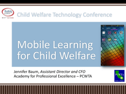 Mobile Learning for Child Welfare