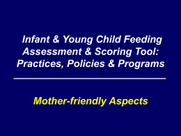 Infant & Young Child Feeding Assessment & Scoring Tool