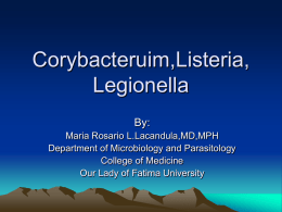 Corybacteruim,Listeria, Legionella,Actinomycetes