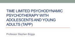 Assessing for Time Limited Psychodynamic Psychotherapy (TPP-A)