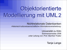 Objektorientierte Modellierung mit UML 2