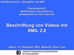 Beschriftung von Videos mit SMIL 2.0