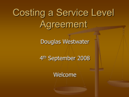 Negotiating a Service Level Agreement