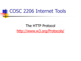 COSC 2206 Internet Tools