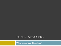 Public speaking - Scholieren.com