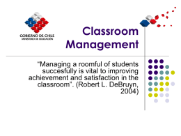 Classroom Management.