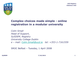 Complex choices made simple - Online registration in a