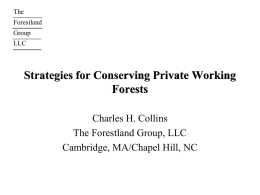 Forestland Investments - Convention on Biological Diversity
